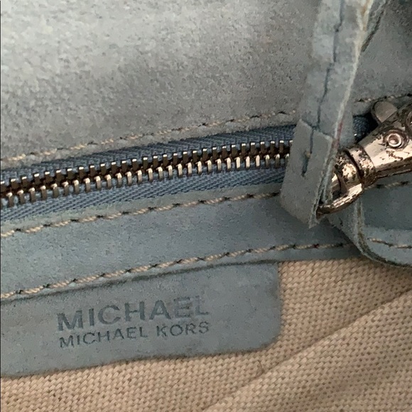 Vintage Michael Kors Blue Suede Clutch – With Dust Bag - Picture 3 of 10
